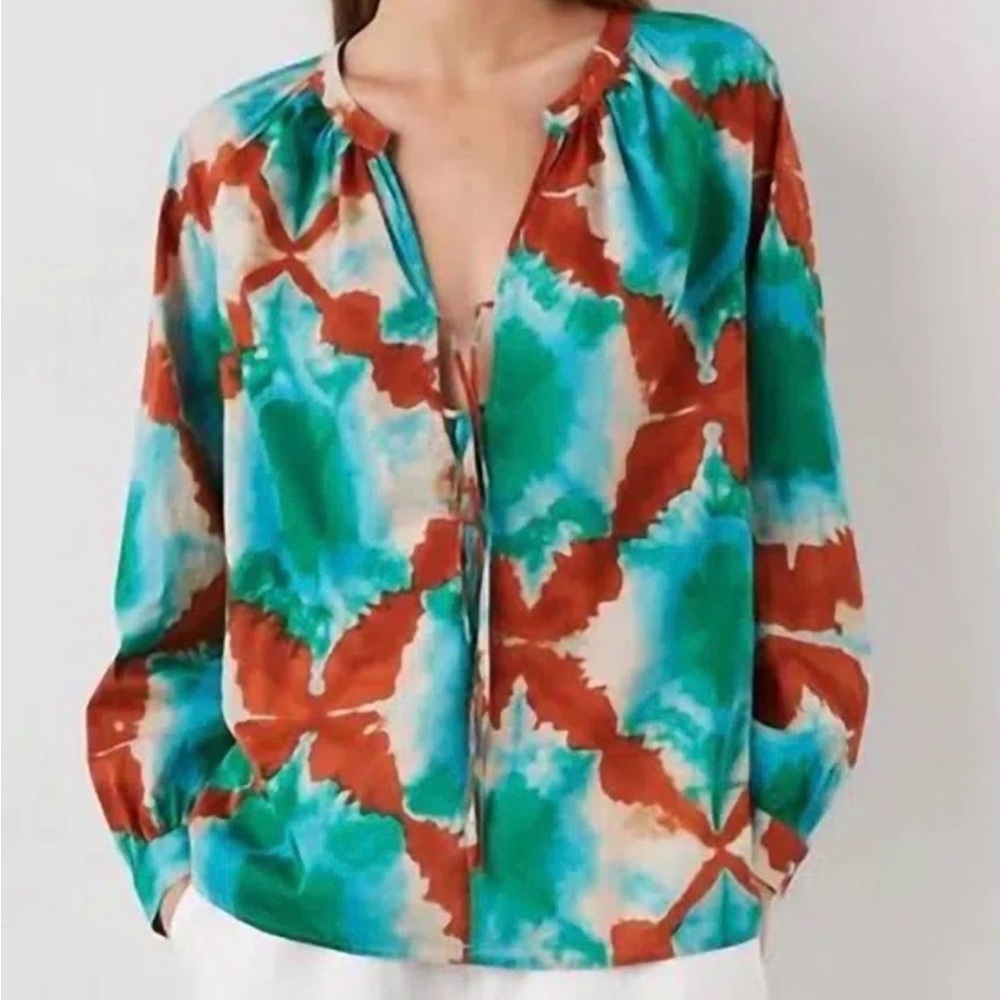 Rails Brielle Kaleidoscope Cotton Long Sleeve Blouse